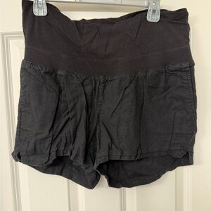 Old Navy Black linen maternity Shorts